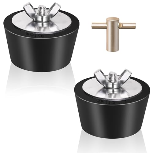 Vizava 2 Pack Rubber Pool Winter Plugs with One T-Handle 1.5
