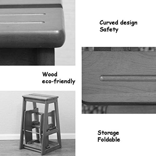 Taburete escalera plegable de 2 y 3 peldaños para el hogar CHEWYNP 5