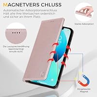 Kirnntca Handyhülle für iPhone 13 Hülle, Kartenfach Premium PU Leder Klapphülle Schutzhülle, Standfunktion Tasche Flip Case für iPhone 13 - Rosegold – Ansicht 3