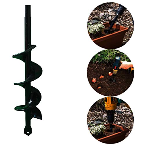 Preisvergleich Produktbild Garten Schnecken Spiralbohrer, Elektrisch Schnurlos Handbohrer Erdlochbohrer Auger Baggerbohrer, Zeitsparende Lochbohrer Grabungswerkzeug zum Pflanzen Beet Bulbs Sämlingen (Durchmesser-4cm, L-22cm)