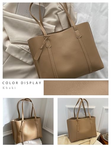 Bolso tote grande para mujer de cuero PU miniatura 4