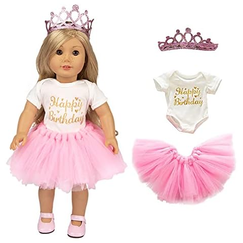Doll Clothes - Includes romper, skirt and headband (3-piece set) doll accessories, suitable for 17-inch baby born accessories clothes (40-46 cm) Cover