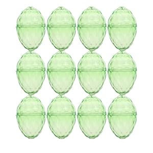 PRETYZOOM 12 stuks paasei gevormde snoepdozen transparante snoep snack chocolade dozen party zoete lekkernij verpakking Pasen party snoep geschenkartikelen (groen)