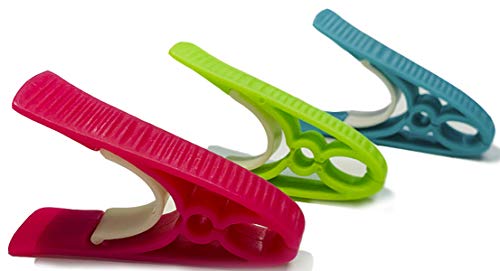 Tencloud Plastic Clothes Pins No Metal No Rust Clothes-Peg Clothespins Hangers Set Of 18 Blue+Lime+Pink #TOP6