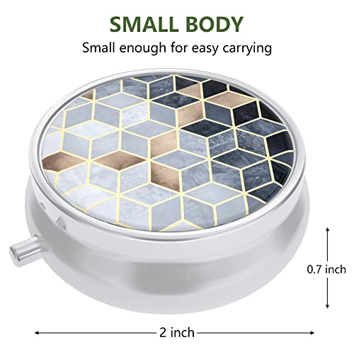 Image of Pill Box, Small Pill Case for Purse & Pocket, Travel Medicine Organizer | Cute Travel Medicine Organizer, Portable Medicine Container Holder to Hold Vitamins, Medication, Fish Oil & Supplement