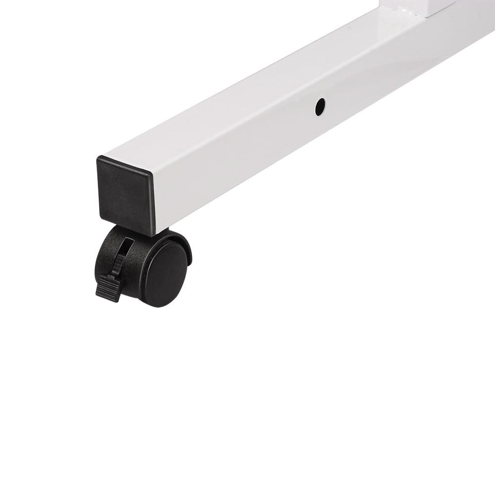 Bureau Informatique Réglable en Hauteur Table pour Ordinateur Portable avec Roulettes, Table pour PC Bureau Debout, M, 80 x 60 x 67-115cm, Noir