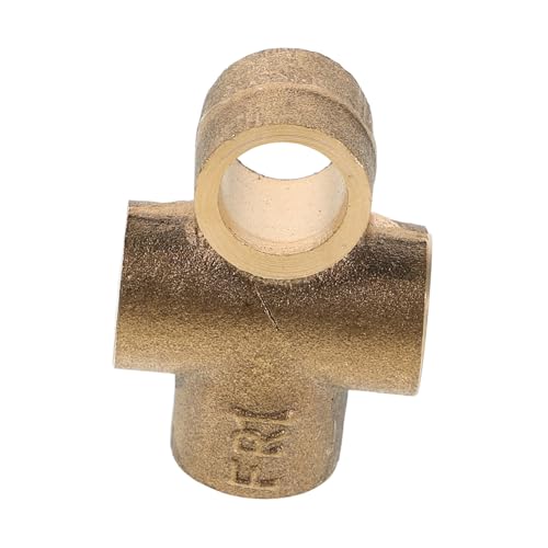 STOBAZA Pressure Gauge Adapters M10*1 Thread Brass Tee Fittings Straight Fitting for Efficient Maintenance