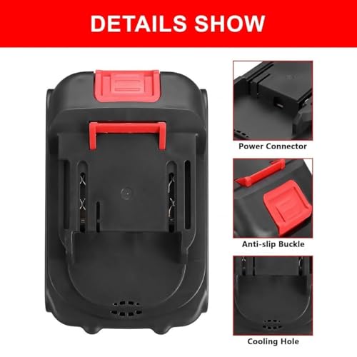 Image of 21V /48Vf Lithium-Ion Battery with Charger | Max Power Link System | Rechargeable Battery Pack for Cordless Power Tools - 12000mAh Li-ion | Power Share Compatible