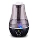 Aroma Diffuser 3L Ultraschall Luftbefeuchter Ultra Leise Luftbefeuchter mit Kühlem Nebel um 360 ° Drehbaren Düsen, Wasserloses Auto Aus 3 und LED Farbleuchten für Das Büro im Babyzimmer
