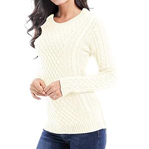 v28 Women Crew Neck Knit Stretchable Elasticity Long Sleeve Sweater Jumper Pullover