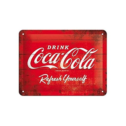 Nostalgic-Art Cartel de Chapa Retro Coca-Cola – Logo Red – Idea de Regalo Aficionados a la Coke, metálico, Diseño Vintage para decoración, 15 x 20 cm | Ya disponible en tu tienda friki favorita! En mundofriki.es!