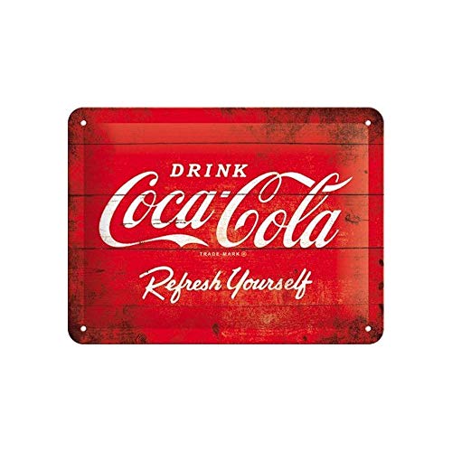 Nostalgic-Art Cartel de Chapa Retro Coca-Cola Logo Red Idea de