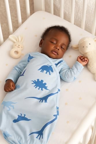 Image of O2 BABY 100% Organic Cotton Kimono Gown with Mittens & Fold-Over Pouch