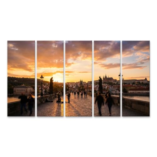 Tableau sur toile Prague Pont de Charles XXL déco salon voyage