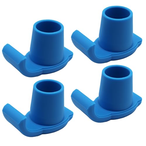 ZHUOKECE 4 Pcs Walker Glide Skis, Universal Fit Walker ski Glides, Heavy Duty Rubber Walker Glides Walker Feet Replacement (Blue)
