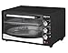 Behome - Four électrique 30 L, ventilé, auto-nettoyant, émaillé, température jusqu'à 320 °C, double vitre avec lumière intérieure et minuteur, 2 plaques et 1 grille (noir)