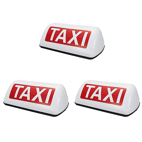 Luz LED de taxi magnética 12V impermeable con tres lámparas superiores de señal color amarillo
