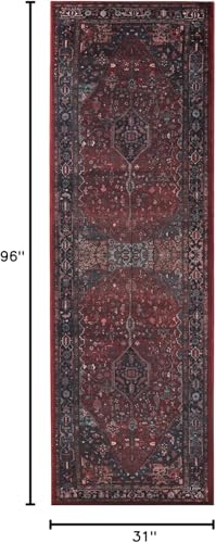 Alfombra de pasillo premium con respaldo de algodón y acabado vintage 3