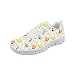 HUGS IDEA Zapatillas de deporte para adultos, ligeras y cómodas, espuma suave, zapatos de tenis de caña baja, impresión animal de dibujos animados de perro, Notas musicales blancas., 44 EU