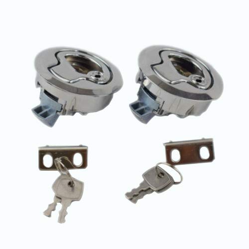 379-2Pcs Flush Pull Hatch Latch Lock Pa-6 Insert With Keys For Boat Marine Hardware #TOP2