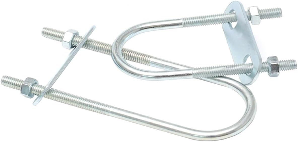 Bulloni a U, Morsetto a U, Bullone a U zincato allungato M6 Vite Morsetto for tubi a U Morsetto di fissaggio for tubi Bullone di fissaggio Fibbia di fissaggio Cerchio di fissaggio(M6x42x150mm 5set)