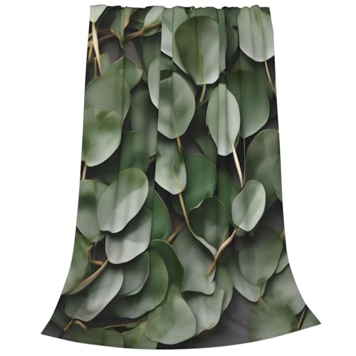 Couverture polaire chaude lit canapé plaid doux imprimé eucalyptus