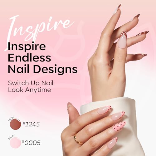 Image of Modelones 15ML 12Pcs Gel Nail Polish Set, Same Color Same Bottle Nude Pink Milky White Beige Skin Tones Neutral Brown Hema-free Gel Polish Kit Spring Soak Off Gel Polish Set Manicure Nail Art