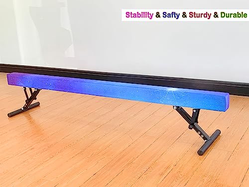 MARFULA Adjustable Balance Beam 8 ft Gymnastic Beam Adjustable Height for Kids and Teenage of All Gymnastic Levels, Gymnastic Training Beam Gymnastic Equipment for Athlete Home and Gym Club Use
