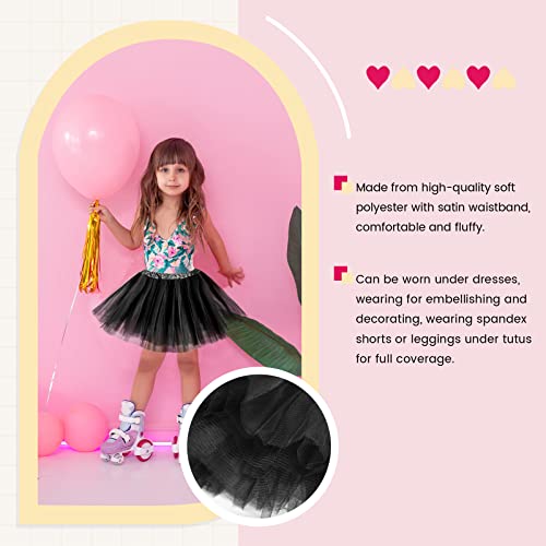 Simplicity Tutus For Girls Black Tutu Skirt For Girls Toddler Tutu Tulle Skirt For Girls Ballet Tutu Dance Dress-Up, Black, 2-5 Years #TOP4