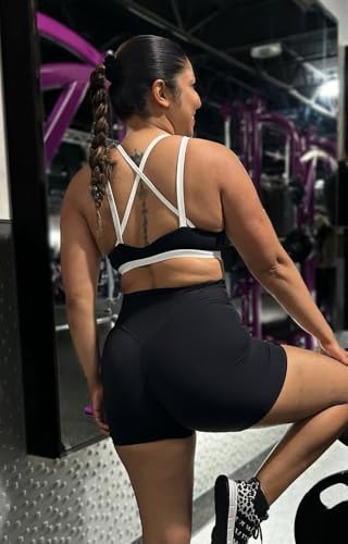 Aoxjox Women's Workout Fitness Rory Ruched Sports Bras Yoga Crop Tank4