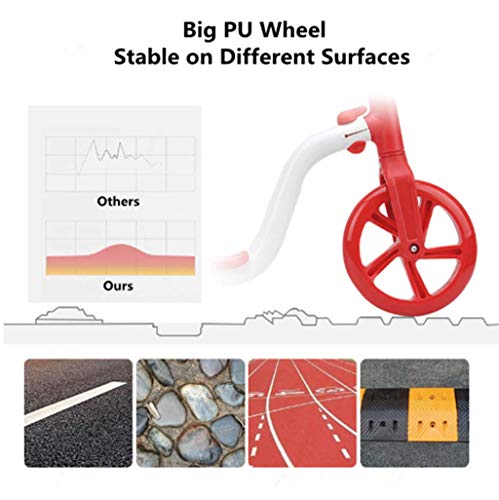 Jipemtra Scooters for Kids 3 Wheel T-bar Adjustable Riding Kick Scooters for Kids Height Adjustable LED PU Flashing with Graffiti Christmas Birthday Age 2~10 (Red Balance)