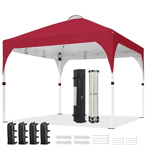 Yaheetech 10x10 Pop Up Canopy Tent with Vent, Easy Set Up...