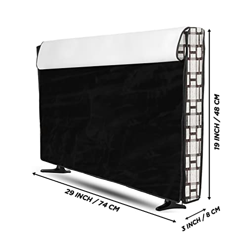 Image of Transparent LCD /LED T.V Protector Cover with Zipper Enclosure for 32 Inch Suitable for All Major Brand & Model (Color-White, Size-29x3x19 Inches)
