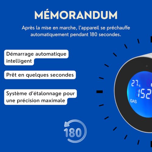 Détecteur de Gaz GPL WiFi en 50194, Capteur Propane C3H8 avec Écran LEL et Alarme Sonore 85dB, Contrôle à Distance Via Application Smart Life, Détecteur Mural à Brancher sur Prise Secteur – vue 7