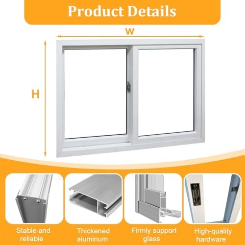 Basement Horizontal Sliding Window Replacement - Flush Mount 22x12in for Mobile Homes & Basements, Durable and Stylish Design for Enhanced Home Ventilation.