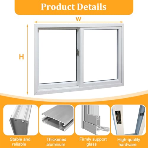 Ventana deslizante horizontal para sótano con montaje en F y aislamiento energético de 28x18 4
