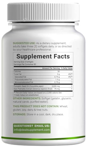 DEAL SUPPLEMENT Pumpkin Seed Oil with Saw Palmetto