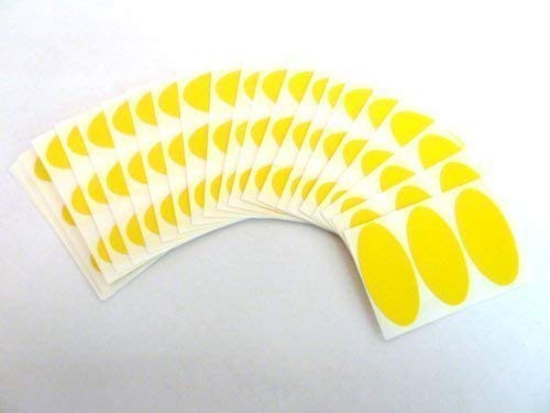 Minilabel75 Labels , 40X20mm Oval , Colour Code Stickers Yellow