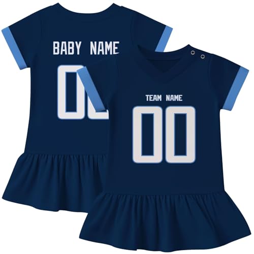 Image of KREDE Baby Clothes Unisex Bodysuit Jersey Style Custom Name Number for Baby Boys