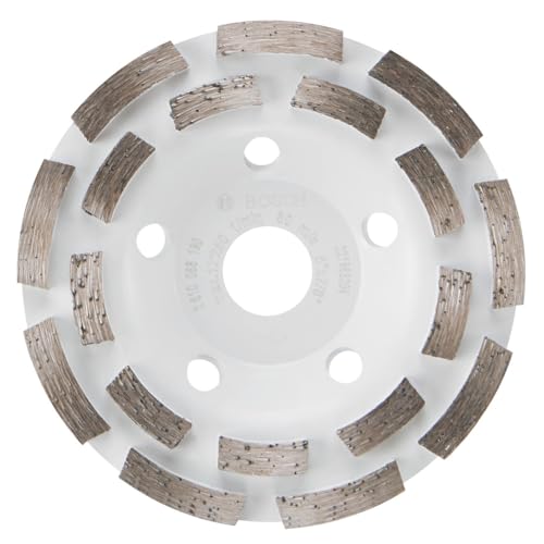 BOSCH DCDR0501 5 in. Double Row Segmented Diamond Cup Wheel | Longer Life, Effective Grinding | Concrete, Mortar | Small Angle Grinders