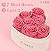 Rosaura Heart-Shaped Preserved Roses Gift Box - Real Forever Flowers for Christmas, Birthday, Valentine's & Mother's Day (pink, 7 roses)