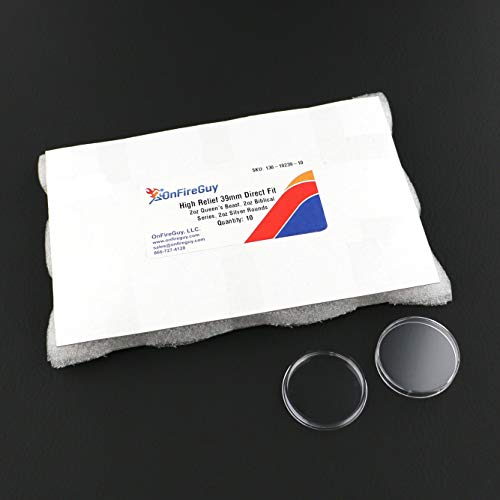 Onfireguy High Relief 39Mm Direct Fit For 2Oz Queen's Beast & 2Oz Biblical Series, Qty: 10 #TOP1