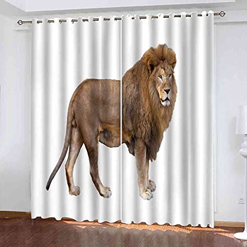 Rideau isolant thermique lion 3D occultant pour salon - 2