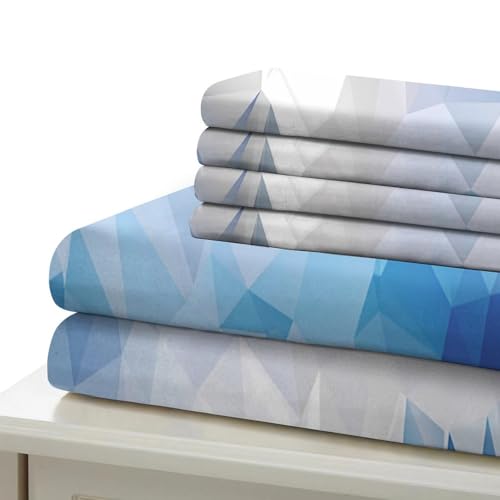 Parure de lit 3D imprimée en microfibre douce avec housse de couette géométrique - 7