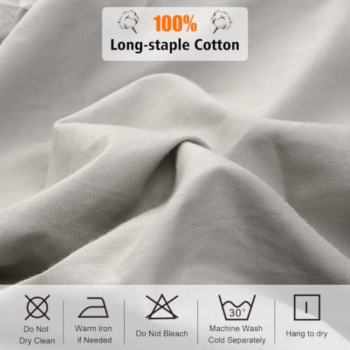 Image of Lirex 4 Pieces Bedding Set, King-Size Extra Soft Brushed Microfiber Bed Sheets Set, Machine Washable Wrinkle-Free Breathable - Gray