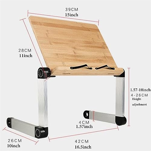 Book Stand for Reading Hands Free, Laptop Stand for Lap, Adjustable Book Holder Stand with Page Paper Clips for Books, Collapsible Cookbook Holder Stand (Color : Hollow, Size : A) (Hollow B) (Wood B)