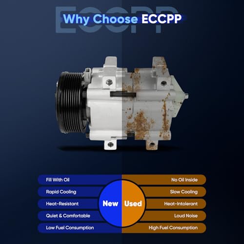 Image of ECCPP AC Compressor 2000-2003 Fit for Ford Excursion 7.3L | AC Compressor with Clutch Rapid Cooling
