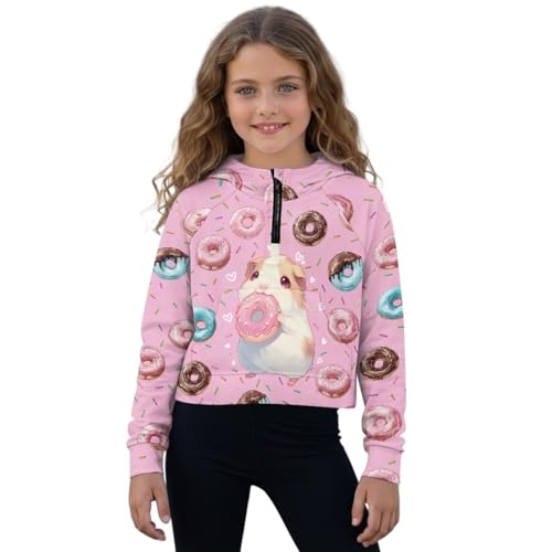 Sweat à capuche fille manches longues pull automne hiver enfant taille 7-8 ans