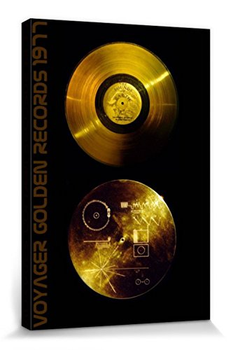 1art1 Płyty gramofonowe - Dźwięk Ziemia, Voyager Golden Records obrazy obraz na płótnie na blejtramie | XXL obraz ścienny plakat druk artystyczny jako obraz na płótnie 120 x 80 cm