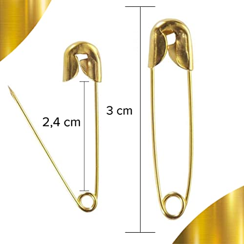 Alfinete De Segurança Ouro 01 - Com 100 Unidades - Nybc